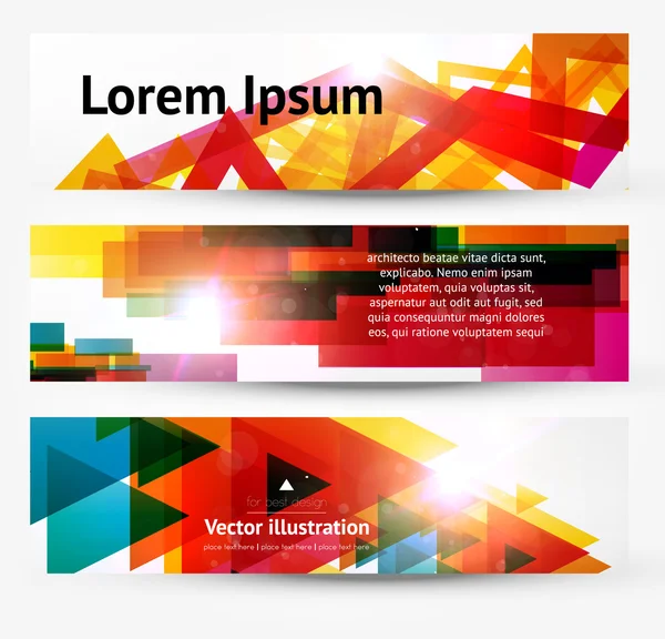 Abstrakte Header-Vektor-Set — Stockvektor