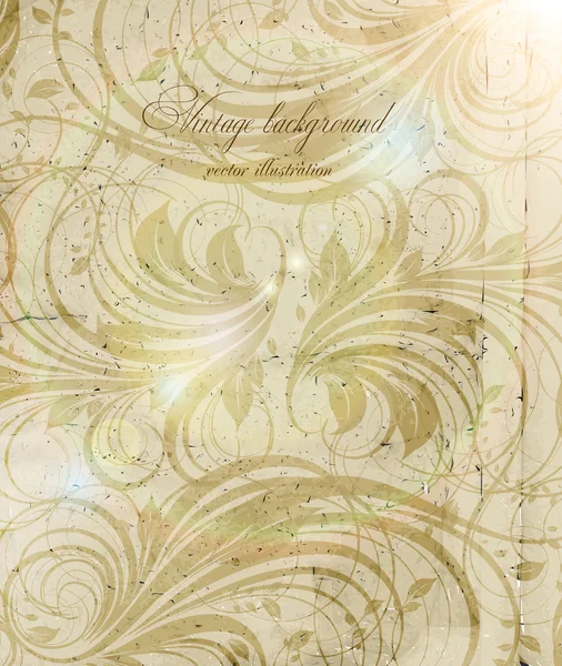 Papier peint classique avec un motif de fleurs — Image vectorielle
