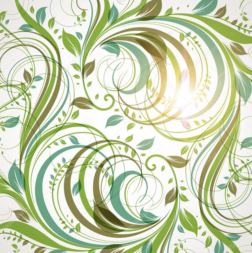 Seamless wallpaper with floral ornament with leafs and flowers for vintage design