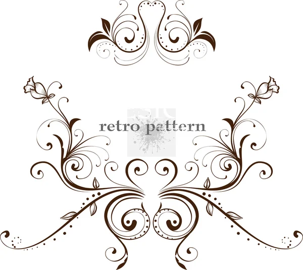 Vintage ontwerpsjabloon. Retro frames, ornamenten. — Stockvector