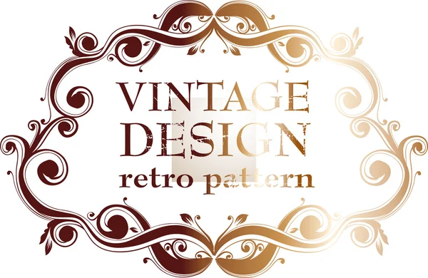 Vintage ontwerpsjabloon. Retro frames, ornamenten. — Stockvector