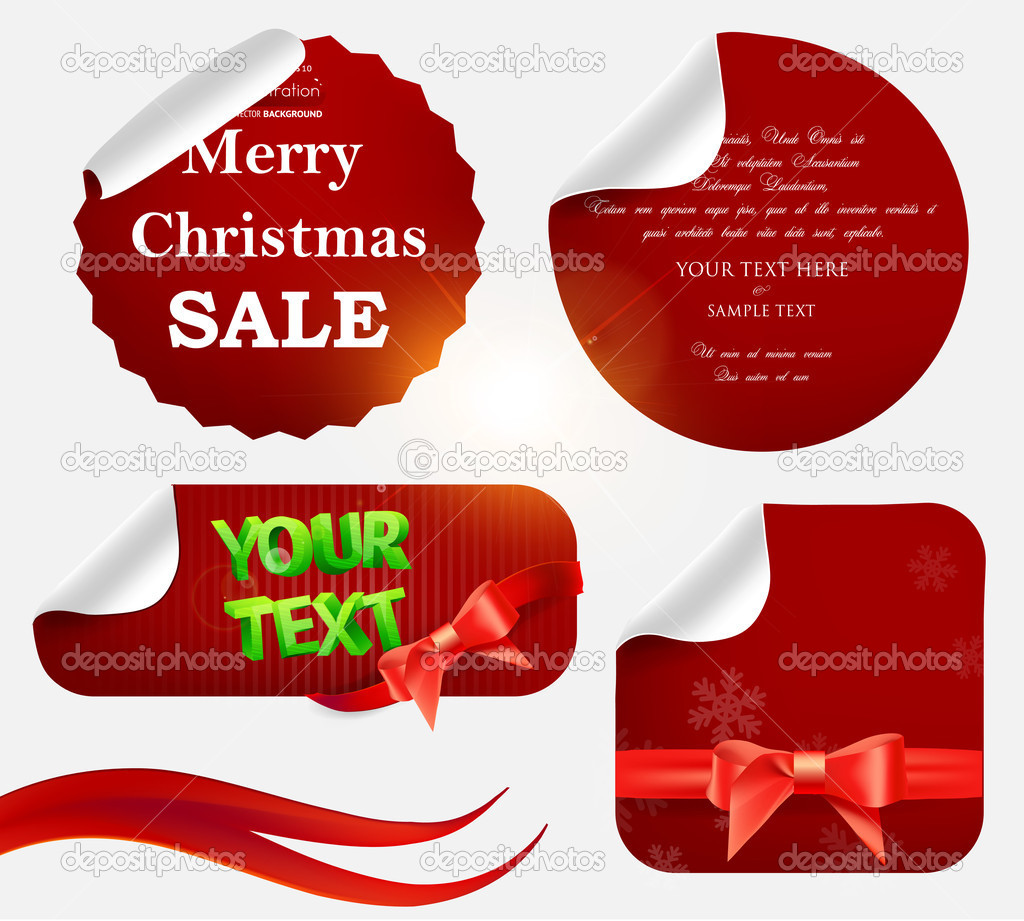 Christmas labels and stickers set Stock Vector Image by ©Ozerina 16912101