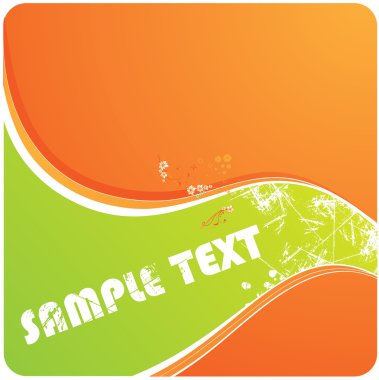 turuncu ve yeşil parlak arka plan vektör