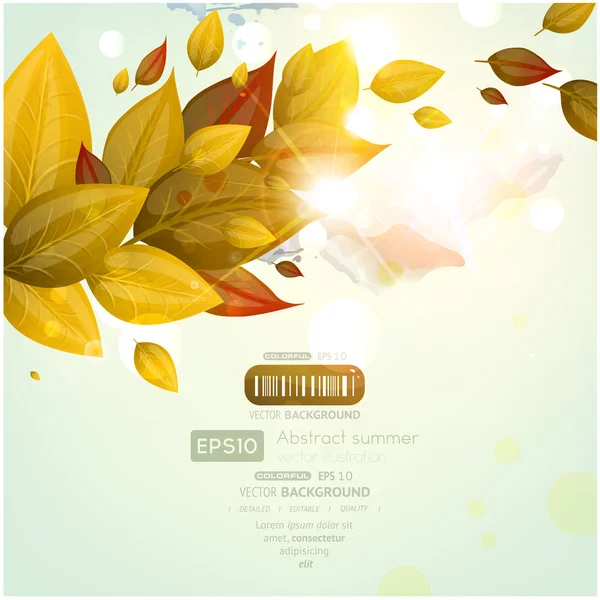 Autumn Background-Autumn Leaves Falling — Stock Vector