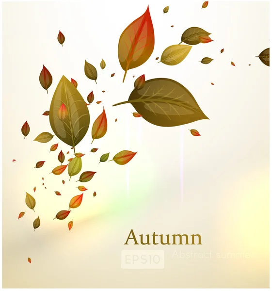 Fondo de otoño-Hojas de otoño cayendo — Vector de stock