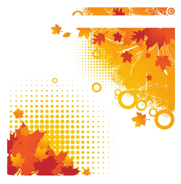 Autumn Background-Autumn Leaves Falling — Stock Vector