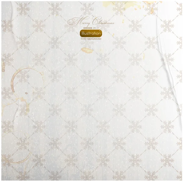 Fundo de damasco elegante com padrão de papel de parede clássico, textura ligeiramente grungy e efeitos de luz — Vetor de Stock
