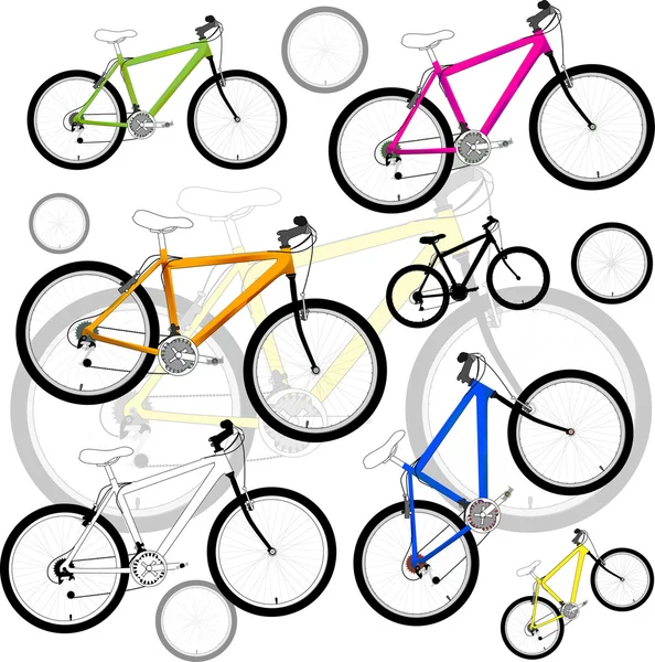 Plantillas de bicicleta — Vector de stock