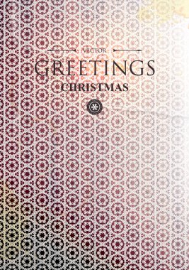 Vintage tasarım şablonu ile sorunsuz süsleme yılbaşı tasarım, eps10 vektör için