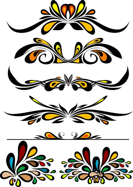 Padrão vetorial colorido retro. Vintage floral ornamentado para o design de vinheta . — Vetor de Stock