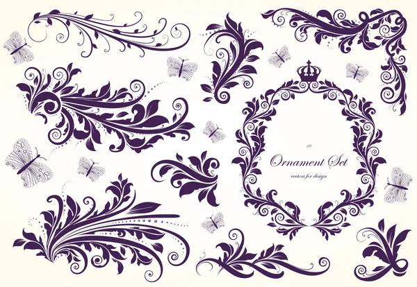 Floral designelementen — Stockvector