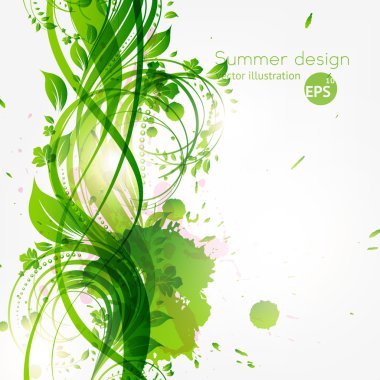 Metnin için yeri olan soyut çiçek arkaplanı