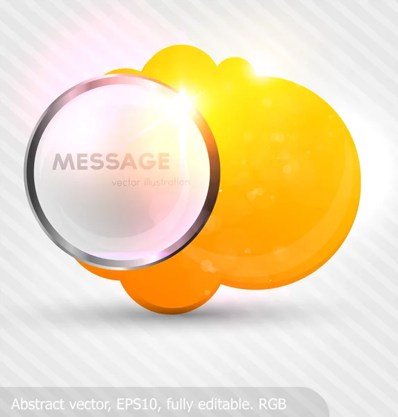 Abstracte glanzende toespraak bubble vector achtergrond — Stockvector