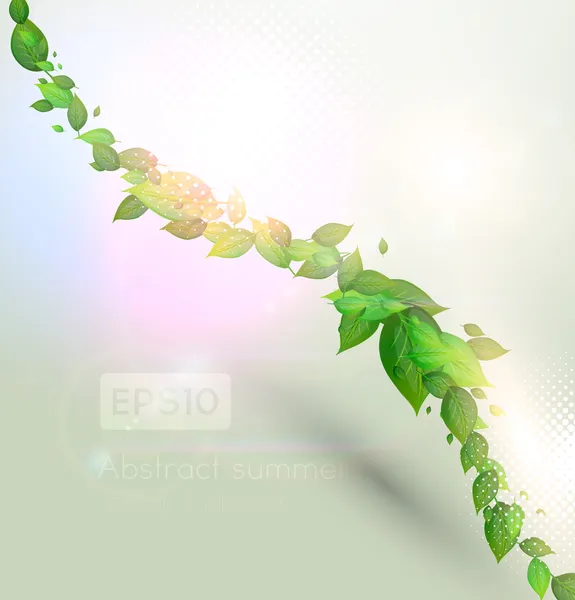 Bio design conceito eco friendly para banner floral de verão — Vetor de Stock