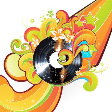 soyut retro illüstrasyon tasarımı için.