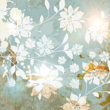 Elegance vintage çiçek kartı