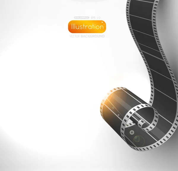 Camera film roll blue background — Stock Vector © Sarunyu_foto 12214262