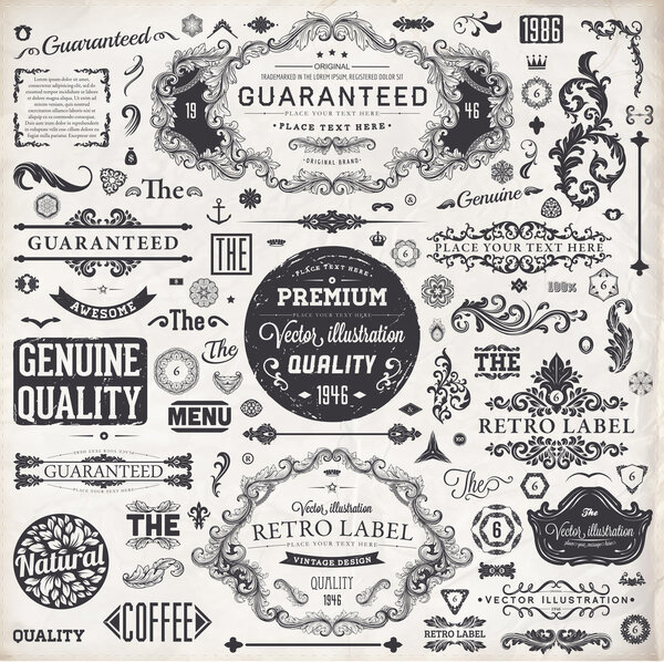 Calligraphic design elements and page decoration