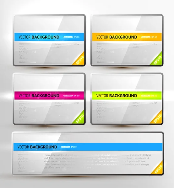 Set di banner vettoriali colorati per il web design — Vettoriale Stock