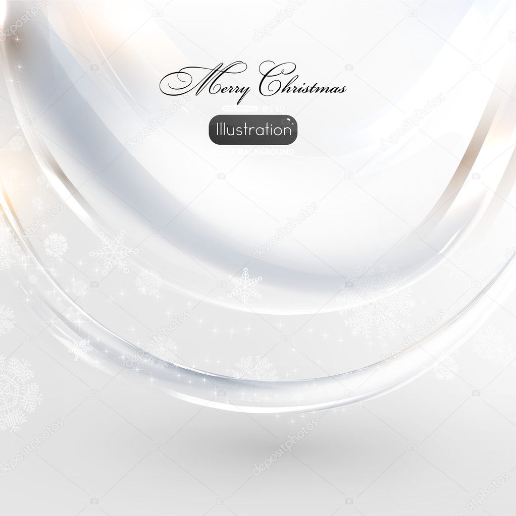 Vector Christmas background with white snowflakes and place for your text