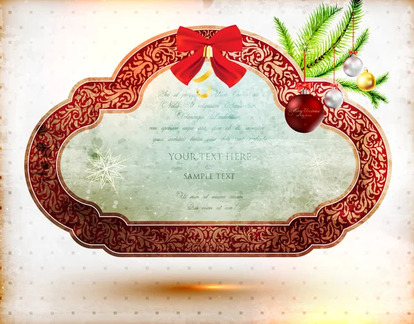 Retro Christmas Card — Stock Vector