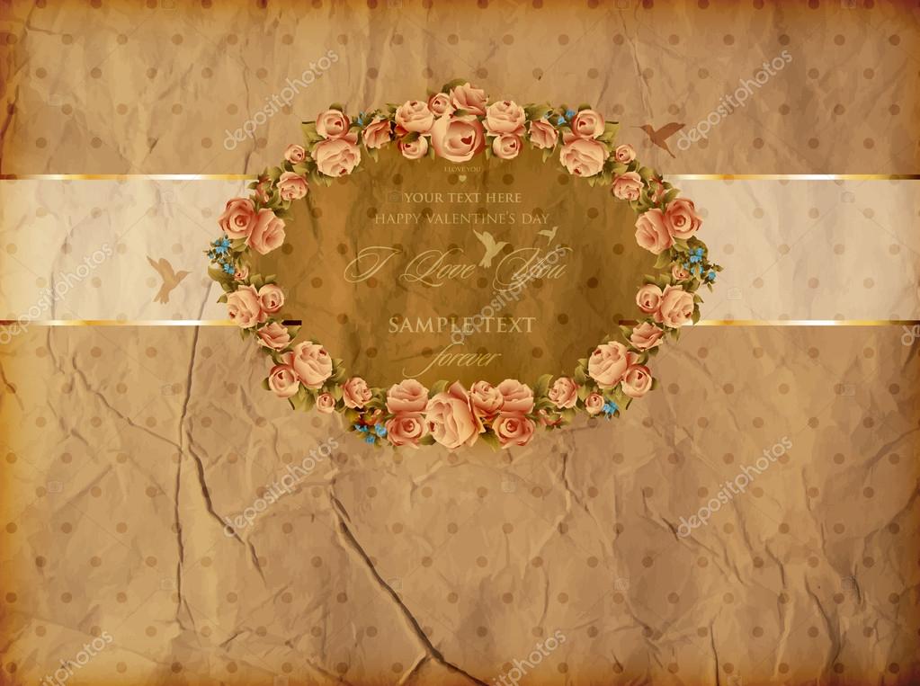 Vector set: vintage labels with flowers