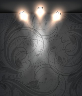 Dikişsiz floral siyah arka plan