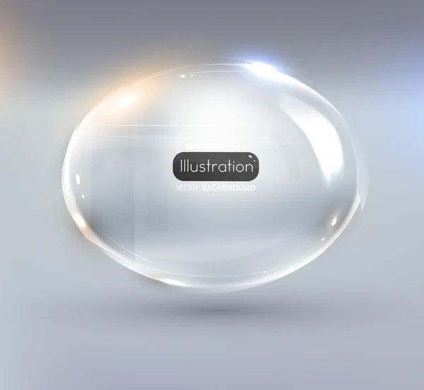 ベクトルのスピーチの泡としてガラス玉と抽象的な背景 — ストックベクタ