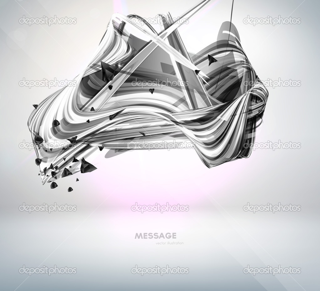 Abstract fantastic technology background with metal and fire, bright explosion