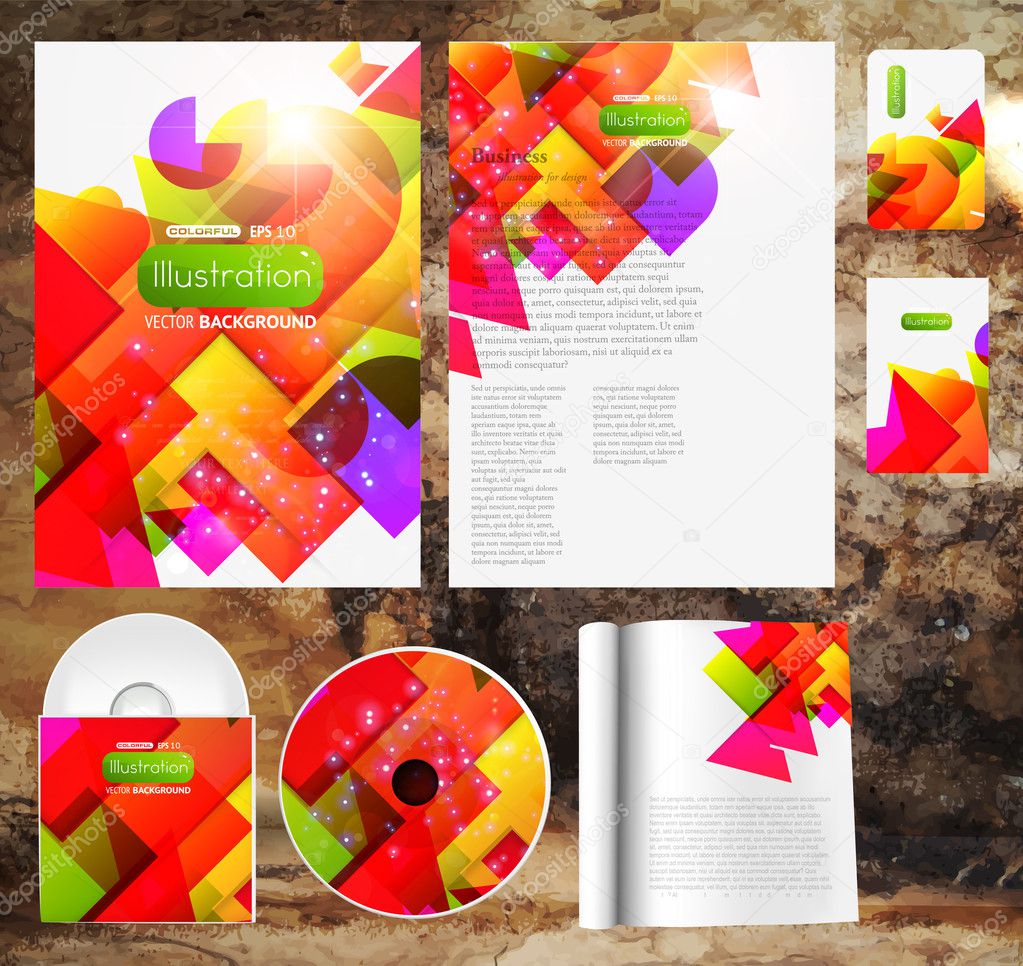 Set of business templates — Stock Vector © Ozerina 17886505