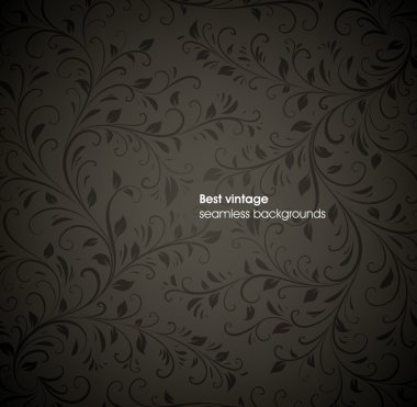 çiçek desenli duvar kağıdı tasarımı, siyah için dikişsiz çiçek arka plan