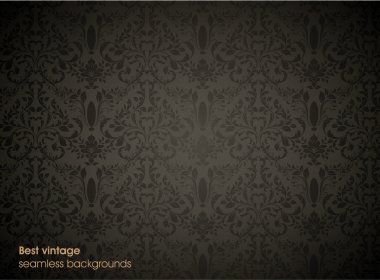 çiçek desenli duvar kağıdı tasarımı, siyah için dikişsiz çiçek arka plan