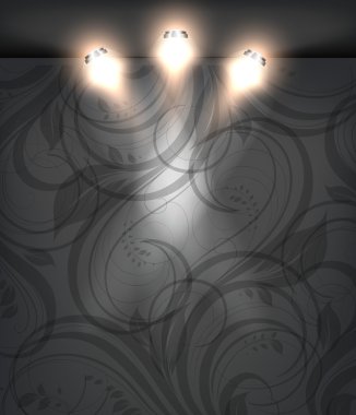 Dikişsiz floral siyah arka plan