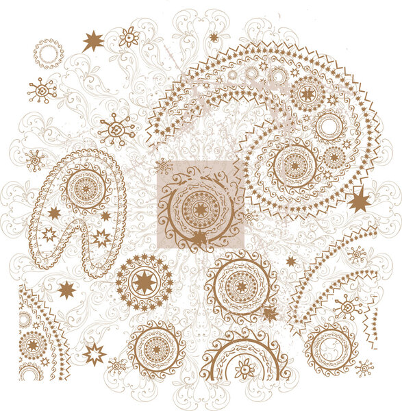 Детальный орнамент фона для яркого дизайна, вектор
