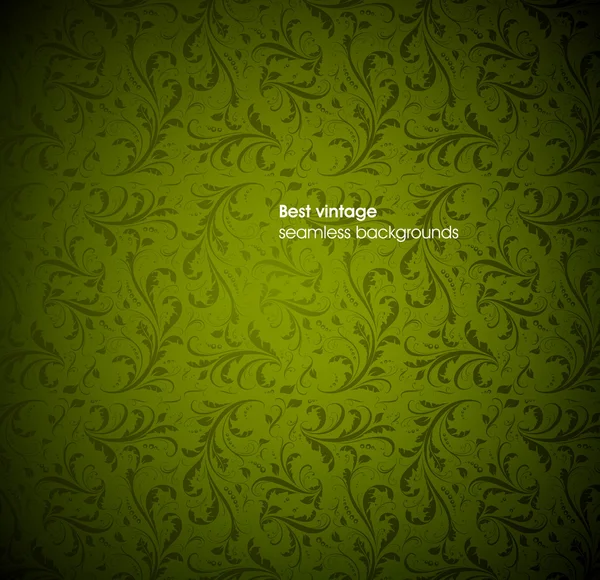 Fond floral sans couture vert — Image vectorielle