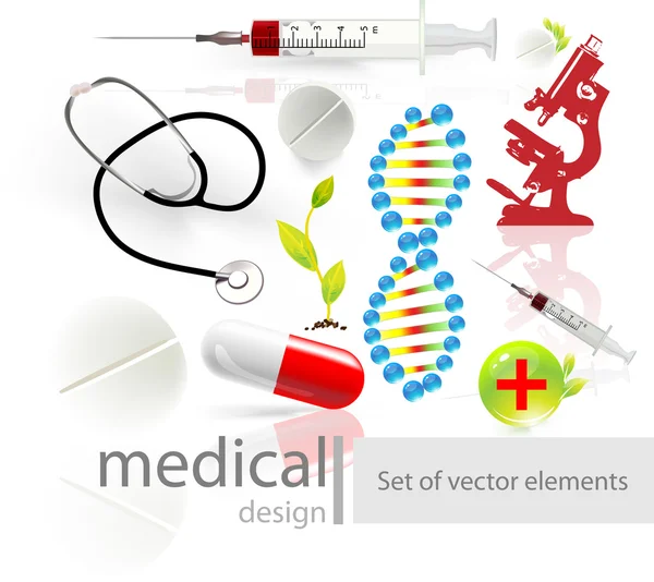 Set icone mediche — Vettoriale Stock
