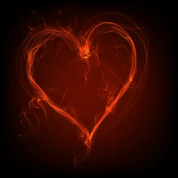 Blazing heart — Stock Photo, Image