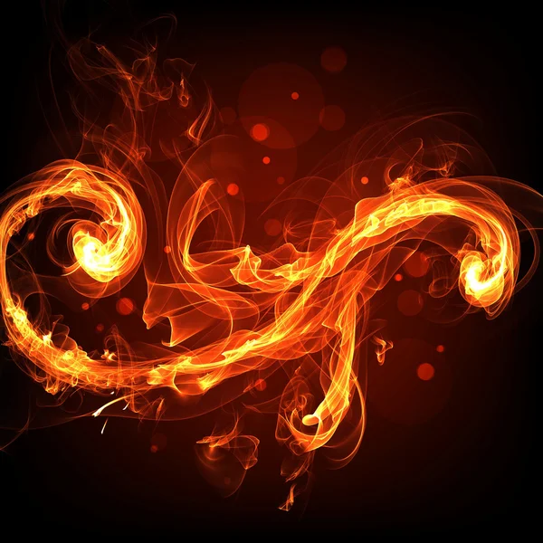 Fire flame banner — Stock Photo, Image