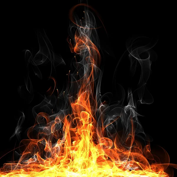 Fire flame banner — Stock Photo, Image