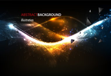 Abstract glow techno background