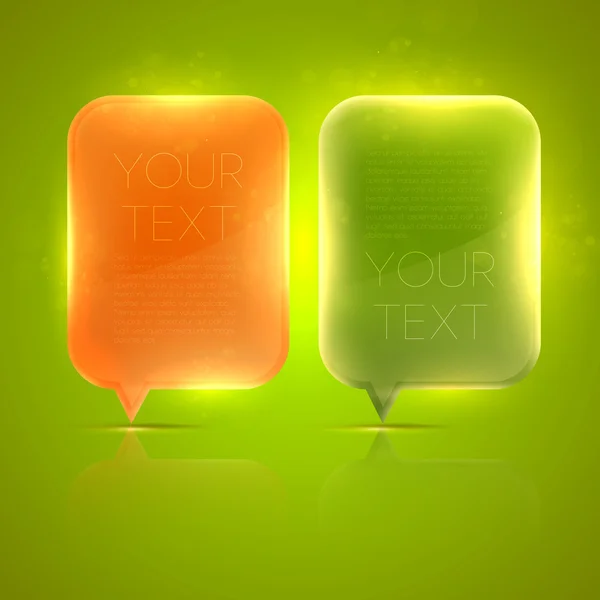 Abstract glossy speech bubbles vector background — Stock Vector