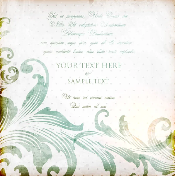 Vector vintage fundo floral para design retro — Vetor de Stock