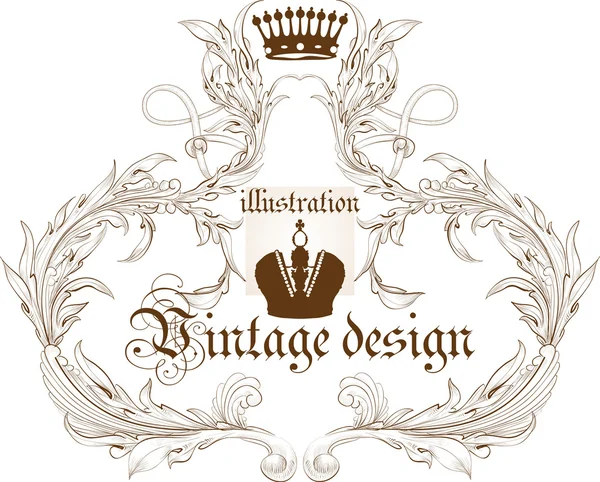Éléments de design colorés vintage pour un design rétro. Avec feuilles et fleurs . — Image vectorielle