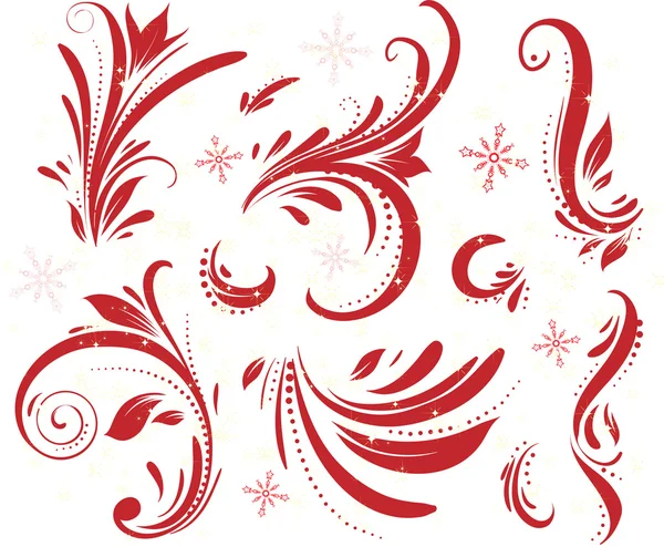 Conjunto de ornamento de Natal — Vetor de Stock