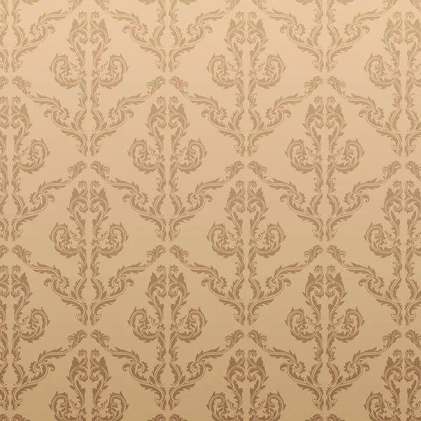 古典的な壁紙パターン、少し汚れた質感と光の効果とエレガントなダマスク織の背景 — ストックベクタ