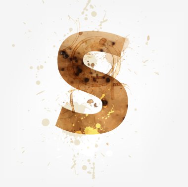 vektör grunge alfabesi, s