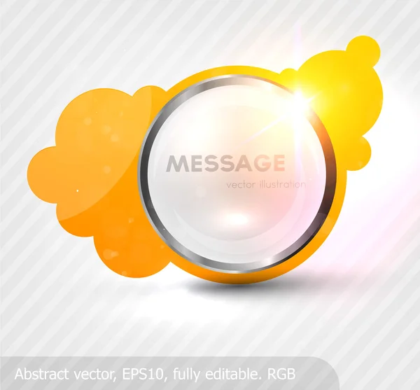 Abstract orange speech bubble (colorful banner) — Stock Vector