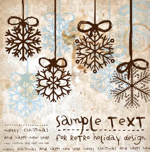 Kerstmis vintage achtergrond voor xmas ontwerp — Stockvector