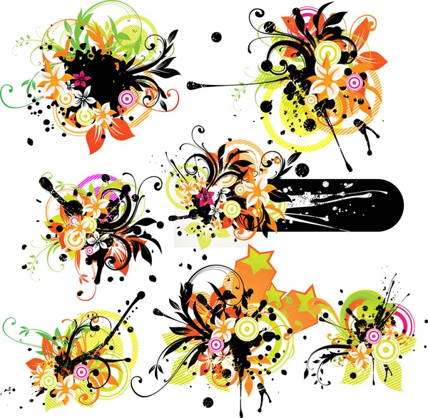 Abstract vector flower element for design. — Stock Vector