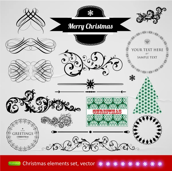 Christmas ornament set — Stock Vector